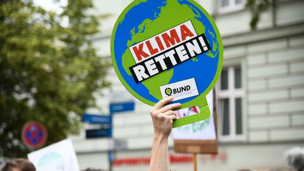 Demonstration für einen besseren Klimaschutz in Potsdam.