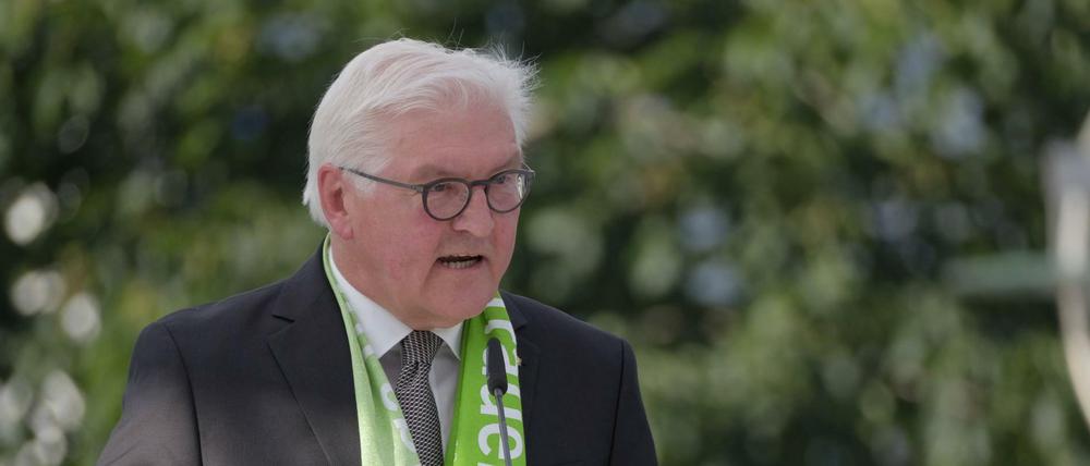 Bundespräsident Frank-Walter Steinmeier bei der Eröffnung des Kirchentages in Dortmund. 