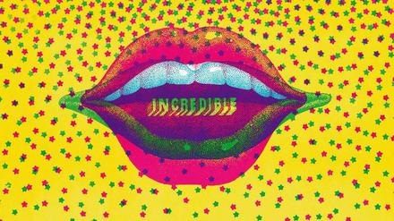 Mund-Art. Victor Moscosos Plakat „Incredible Poetry Reading aus dem Jahr 1968.