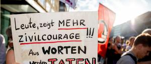 Kundgebung anlässlich des Mordes am Kasseler Regierungspräsidenten Lübcke.