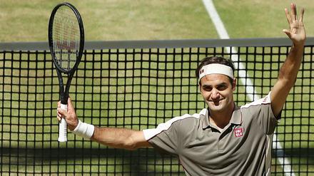 Rekord. Roger Federer hat das Tennisturnier in Halle zum zehnten Mal gewonnen.