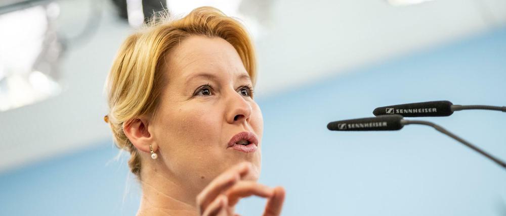 Franziska Giffey (SPD), Bundesfamilienministerin.