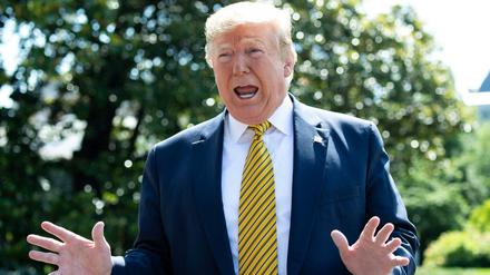 „Ich habe viele Freunde, die Iraner sind“: US-Präsident Donald Trump am Samstag im Garten des Weißen Hauses.