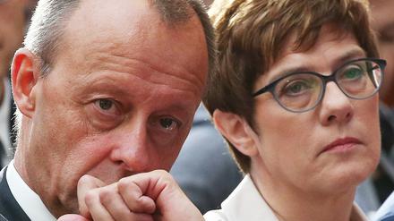 Sehen sich wieder öfters: Friedrich Merz und Annegret Kramp-Karrenbauer bei der Deutsch-Amerikanischen Konferenz Mitte Juni in Berlin.