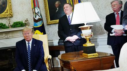 Wie weiter im Iran-Konflikt? Präsident Trump, Außenminister Pompeo und Sicherheitsberater Bolton.
