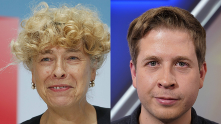 Gesine Schwan und Kevin Kühnert