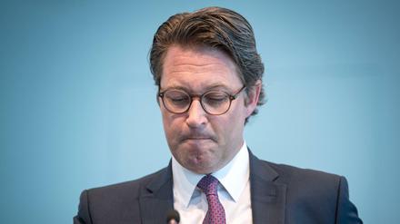 Andreas Scheuer spricht bei einem Pressestatement zur Pkw-Maut.