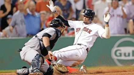 Wenn Red Sox und Yankees aufeinander treffen, geht es oft eng zu.