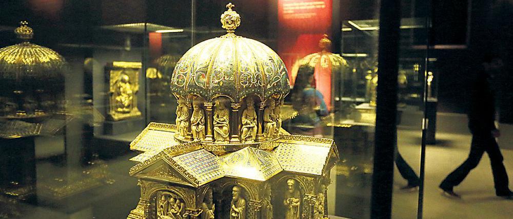 Das Kuppelreliquiar (Ende 12. Jahrhundert) ist Teil des Welfenschatzes, eine der Hauptattraktionen der Berliner Museen.
