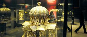 Das Kuppelreliquiar (Ende 12. Jahrhundert) ist Teil des Welfenschatzes, eine der Hauptattraktionen der Berliner Museen. 