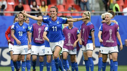 Barbara Bonansea (vorne) ist der größte Star im italienischen Team und hat bei dieser WM bereits zwei Tore erzielt.
