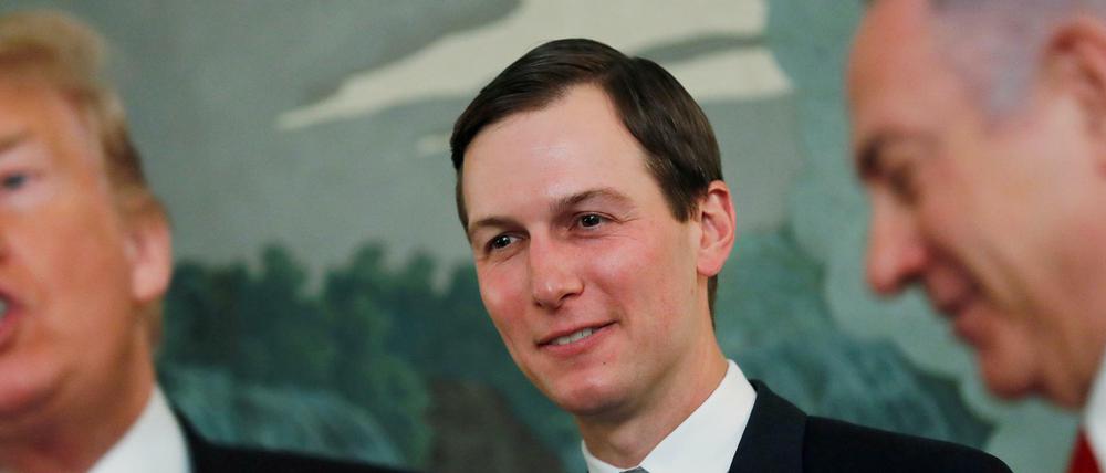 Bringen sie den Frieden? Donald Trump (links), Jared Kushner (Mitte) und Benjamin Netanjahu (rechts). 
