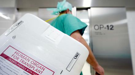 Oft lebensrettend: Spenderorgane beim Transport in einen OP-Saal. 