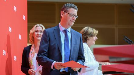 Trio für den Übergang: Thorsten Schäfer-Gümbel, Malu Dreyer (r.) und Manuela Schwesig.