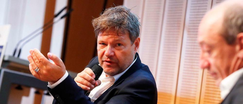 Robert Habeck, Bundesvorsitzender B90/Grüne, bei der IHK Berlin zum wirtschaftspolitischen Frühstück.