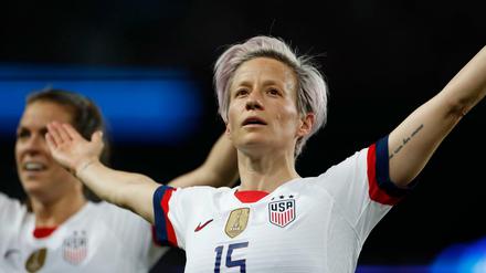 Megan Rapinoe jubelt bei der Fußball-WM in Frankreich.