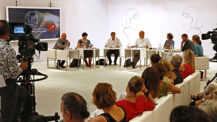 Die Jury für den Ingeborg-Bachmann-Preis kommen zum ersten Tag der Literaturtage.
