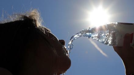 Trinken, trinken, trinken - bei diesen Temperaturen ein Muss. 