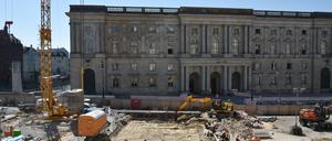 Am Humboldt-Forum fehlen die Bauleute: Verzögerung bei der Fertigstellung.