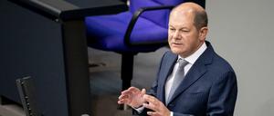 Olaf Scholz (SPD), Bundesfinanzminister, spricht am 27. Juni im Plenum im Bundestag. 