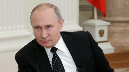 Wladimir Putin in Moskau beim Interview mit der „Financial Times“.