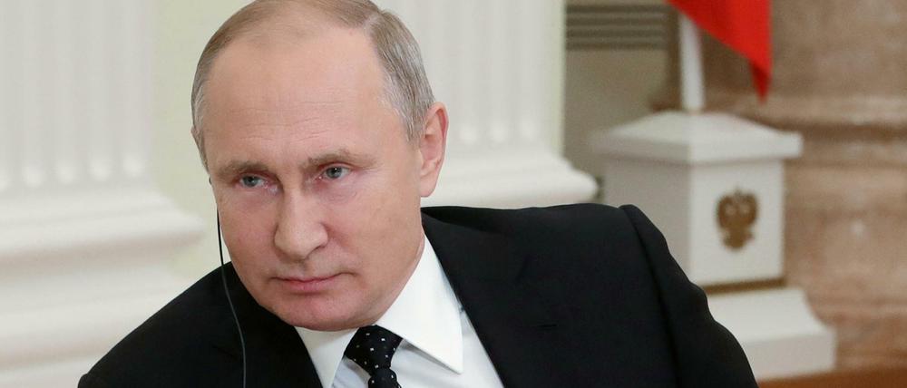 Wladimir Putin in Moskau beim Interview mit der „Financial Times“.