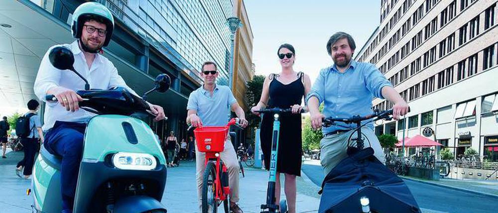 Gib Gummi. Elektrisch betriebene Fahrzeuge lassen sich in Berlin für wenige Euro mieten.