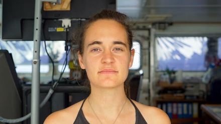Carola Rackete aus Kiel, deutsche Kapitänin der «Sea-Watch 3», aufgenommen an Bord des Rettungschiffs.