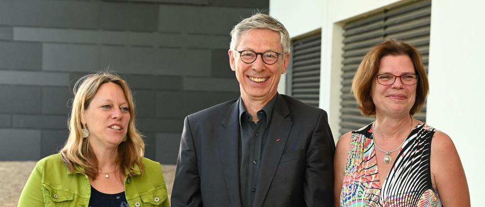 Maike Schaefer (Bündnis 90/Die Grünen, links), Carsten Sieling (SPD) und Kristina Vogt (Linke). 