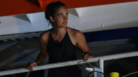 Carola Rackete auf Lampedusa.