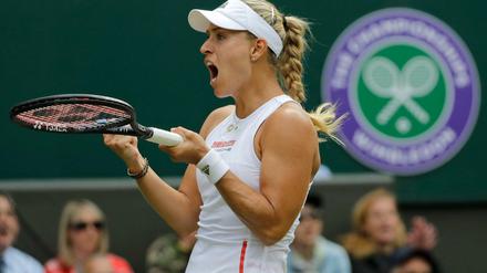Zum Schreien. Angelique Kerber freut sich über einen Punkt.