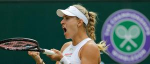 Zum Schreien. Angelique Kerber freut sich über einen Punkt. 