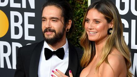 Getraut, heimlich. Tom Kaulitz (l) und Heidi Klum bei dem 76. Golden Globe Awards im Beverly Hilton Hotel.