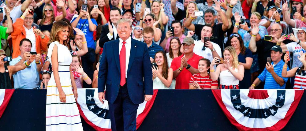 Donald und Melania Trump am Unabhängigkeitstag.