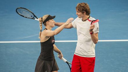 Überholt. Beim Hopman Cup war für Angelique Kerber und Alexander Zverev noch alles gut.