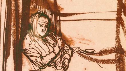 Rembrandts Grafik "Saskia im Bett", 1638