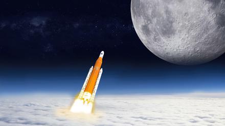 Hoffnungsträger der NASA für künftige Mondflüge: die Trägerrakete "Space Launch System".