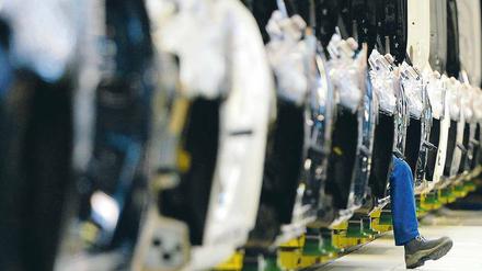 Im Mercedes-Werk Sindelfingen werden Oberklasseautos gebaut - noch mit Verbrennungsmotor. 