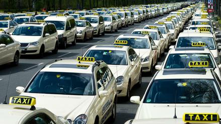 Taxi-Demo in Berlin.