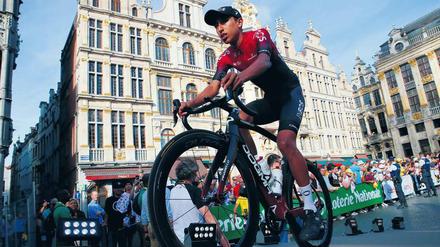 Alles schaut auf ihn. Egan Bernal vom Team Ineos gilt als bester Allrounder im Feld und als Topfavorit auf den Gesamtsieg.