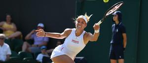 Strecken vergebens: Für Angelique Kerber sind die Hoffnungen auf eine Titelverteidigung bereits passé.
