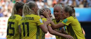 Gelber Jubel: Die Schwedinnen holen sich bei der WM in Frankreich Platz drei.