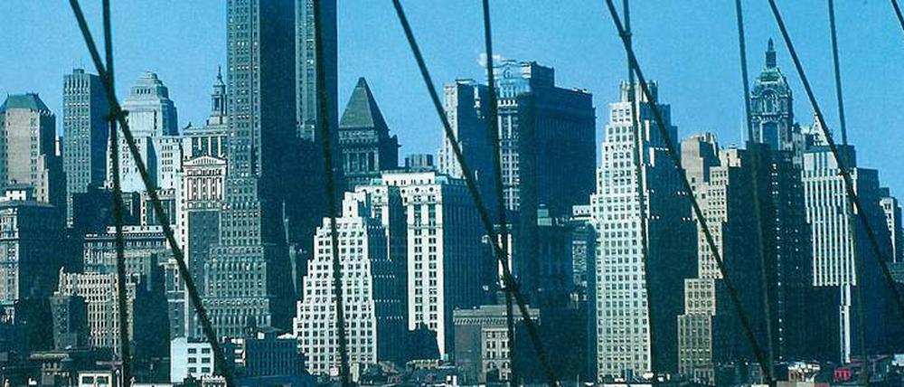 „Blick auf Lower Manhattan, New York City“ im Jahr 1948 von Fritz Block.