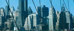 „Blick auf Lower Manhattan, New York City“ im Jahr 1948 von Fritz Block. 