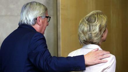 EU-Kommissionspräsident Jean-Claude Juncker und die deutsche Verteidigungsministerin Ursula von der Leyen am Donnerstag in Brüssel.