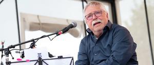 Unerschütterlich: Wolf Biermann beim "Tag der offenen Tür" in der Stasiopfer-Gedenkstätte Berlin-Hohenschönhausen.