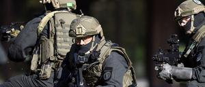 Polizisten der Antiterroreinheit GSG 9 bei einer Übung.
