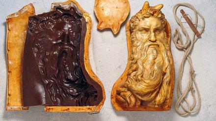 Elastische Form. Moses nach Michelangelo Buonarotti (Grabmal für Papst Julius II.), Gelatineform, 1914.