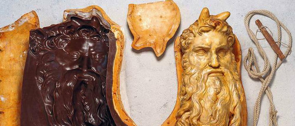 Elastische Form. Moses nach Michelangelo Buonarotti (Grabmal für Papst Julius II.), Gelatineform, 1914.
