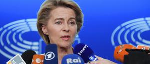 Ursula von der Leyen in Straßburg beim Europaparlament